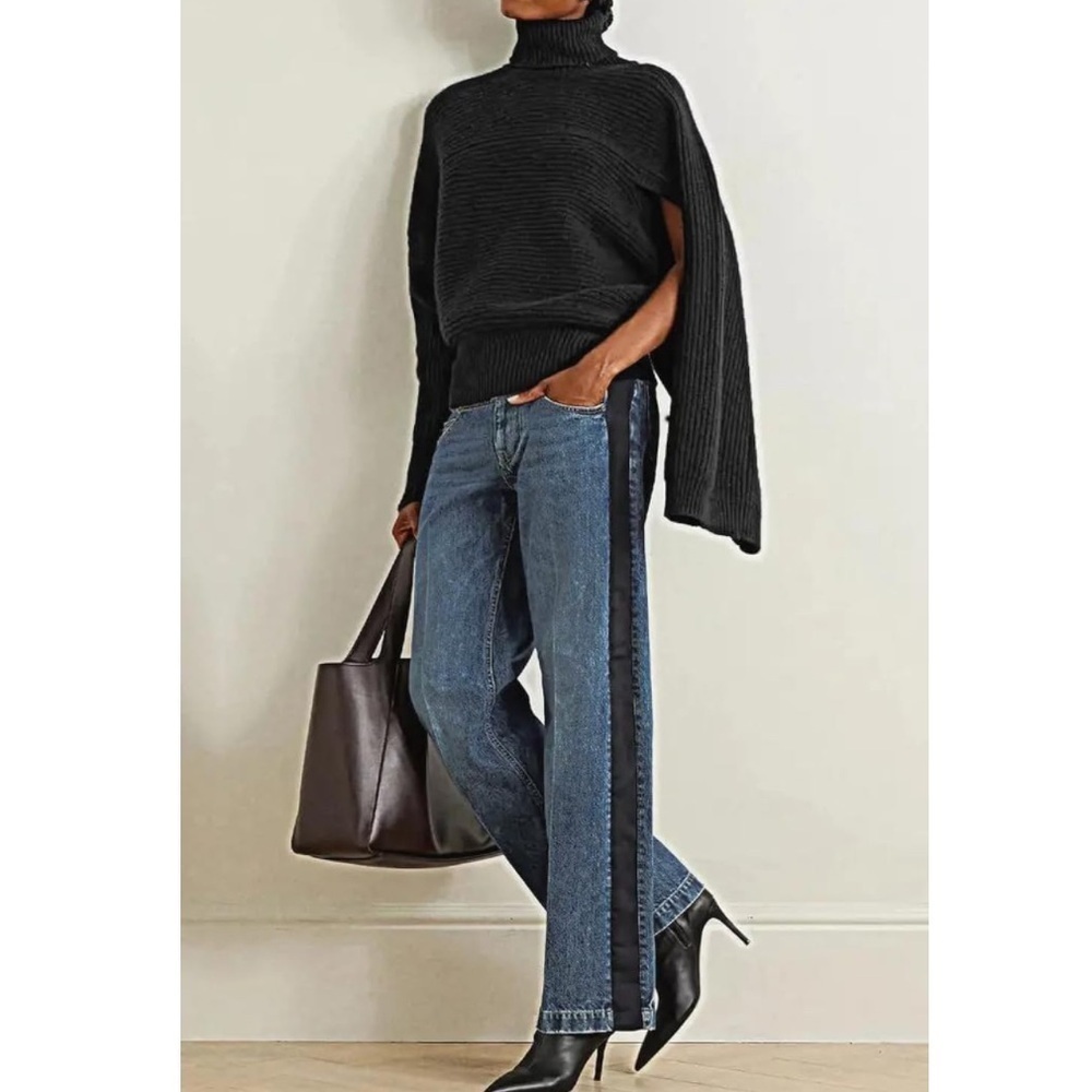 Stylewe wide leg urban color block jeans size small 4-6
NWT striped high rise